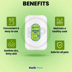 Earthbath Grooming Wipes for Dogs & Cats Green Tea & Awapuhi 100 Count