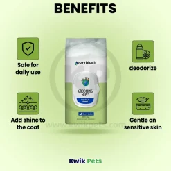 Earthbath Grooming Wipes for Dogs Green Tea & Awapuhi 100 Count