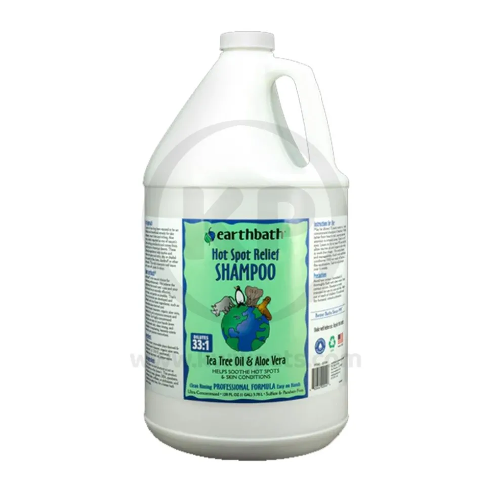 Earthbath Hot Spot Relief Pet Shampoo Tea Tree & Aloe Vera 128-oz
