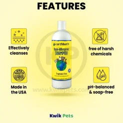 Earthbath Hypo-Allergenic Pet Shampoo Fragrance Free 16-oz
