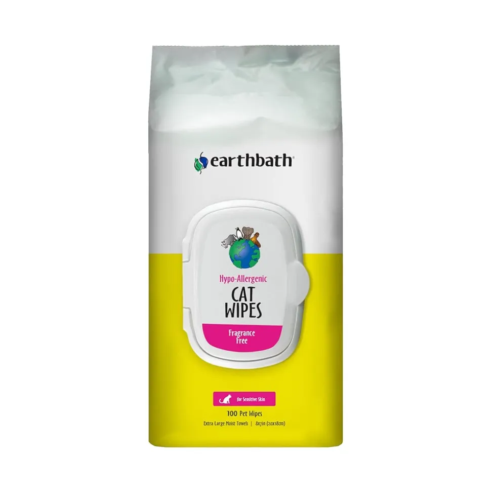 Earthbath Hypo-Allergenic Pet Grooming Wipes Fragrance Free 100 Count