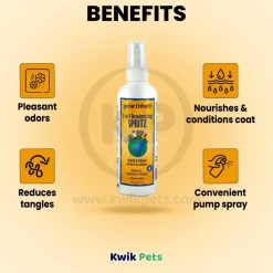 Earthbath 3-in-1 Deodorizing Spritz for Dogs Vanilla & Almond 8-oz