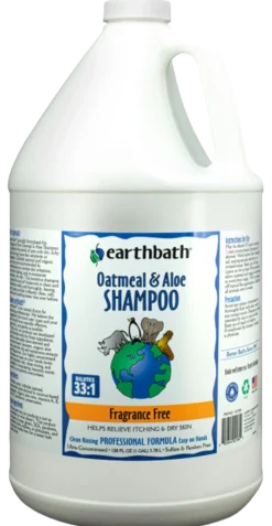Earthbath Oatmeal & Aloe Pet Shampoo Fragrance Free 128-oz