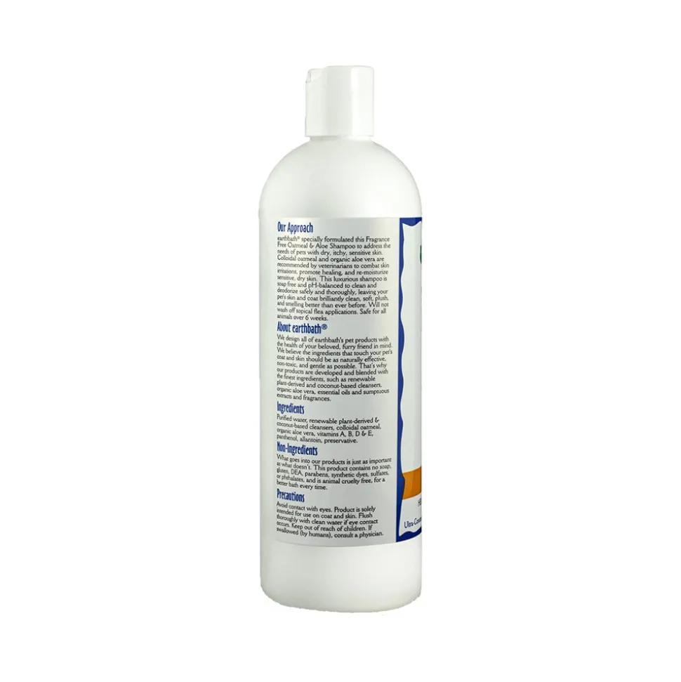 Earthbath Oatmeal & Aloe Pet Shampoo Fragrance Free 16-oz