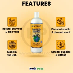 Earthbath Oatmeal & Aloe Pet Shampoo Vanilla & Almond 16-oz