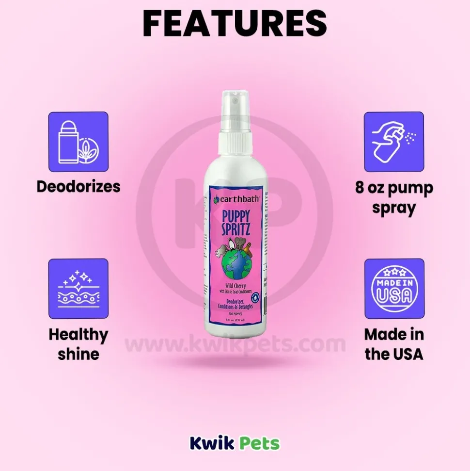 Earthbath Puppy Spritz Wild Cherry 8-oz