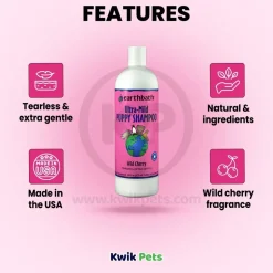 Earthbath Ultra-Mild Puppy Shampoo Wild Cherry 16-oz