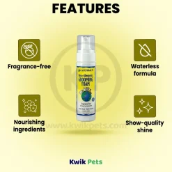 Earthbath Waterless Grooming Foam for Dogs & Puppies Fragrance Free 8-oz