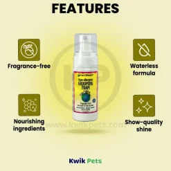 Earthbath Waterless Grooming Foam for Cats & Kittens Fragrance Free 4-oz