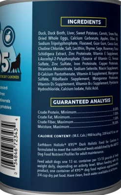 Earthborn Holistic K95 Grain-Free Meat Protein Wet Dog Food Duck 13-oz