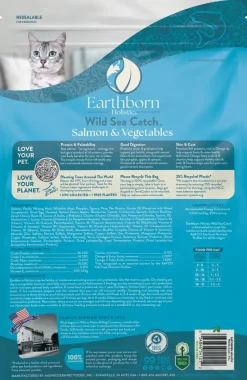 Earthborn Holistic Wild Sea Catch Grain-Free Indoor Formula Dry Cat Food Salmon & Vegetables 4-lb