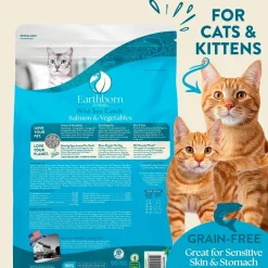 Earthborn Holistic Wild Sea Catch Grain-Free Indoor Formula Dry Cat Food Salmon & Vegetables 4-lb