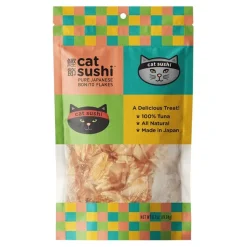 Earthly Cat Sushi Bonito Flakes Classic Cut Cat Treats Tuna 0.7-oz