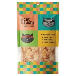 Earthly Cat Sushi Bonito Flakes Classic Cut Cat Treats Tuna 4-oz