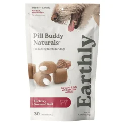 Earthly Pill Buddy Naturals Soft & Chewy Dog Treats Smoked Beef 30 Count 5.29-oz
