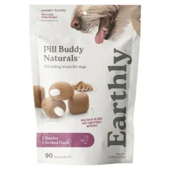Earthly Pill Buddy Naturals Soft & Chewy Dog Treats Tender Grilled Duck 90 Count 15.87-oz