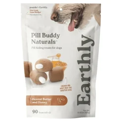 Earthly Pill Buddy Naturals Soft & Chewy Dog Treats Peanut Butter & Honey 90 Count 15.87-oz