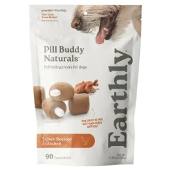 Earthly Pill Buddy Naturals Soft & Chewy Dog Treats Oven Roasted Chicken 90 Count 15.87-oz
