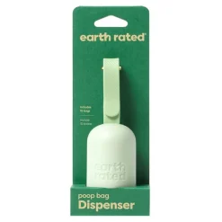Earth Rated Dog Poop Bag Holder with Dog Unscented Poop Bags 1 Dispenser & 15 Bags