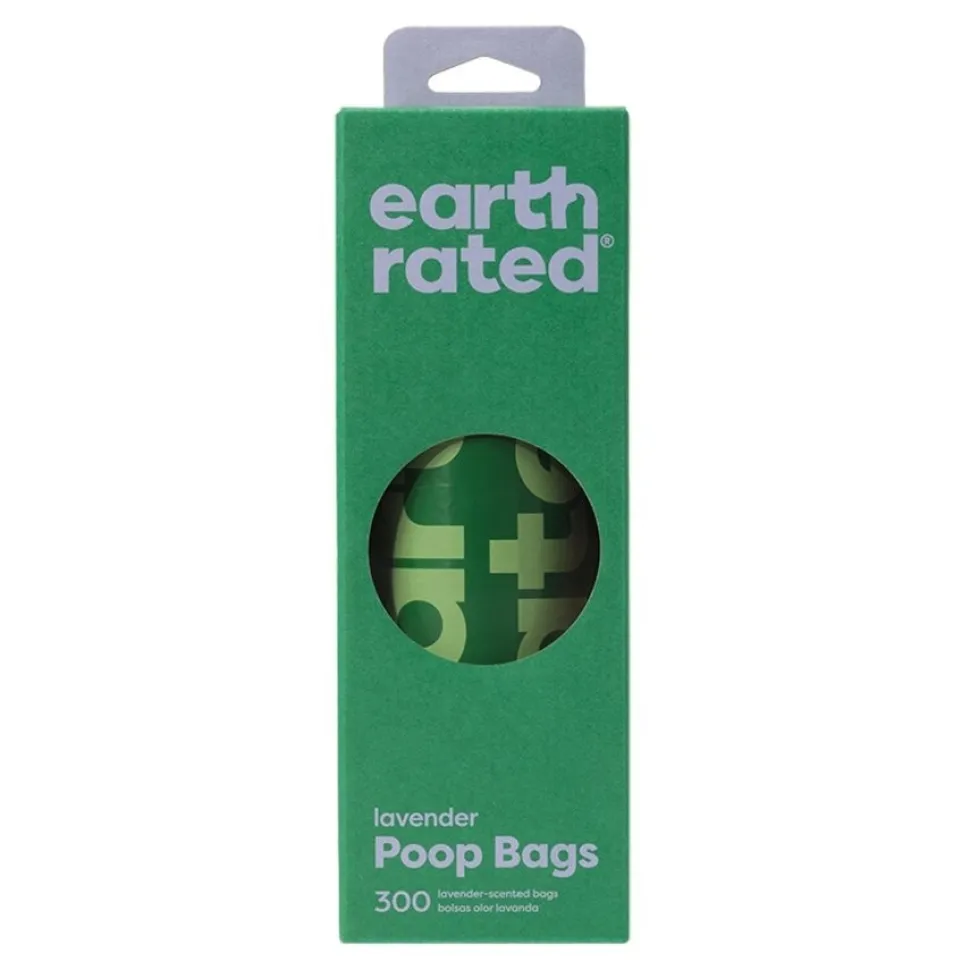 Earth Rated Lavender Scented Dog Poop Bag on Refill Rolls 300 Count