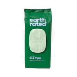 Earth Rated Textured Thick Hypoallergenic Lavender Scented Dog Grooming Wipes 100 Count