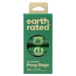 Earth Rated Unscented Dog Poop Bags on Refill Rolls 120 Count