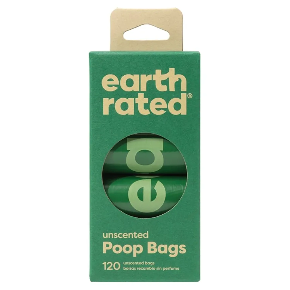 Earth Rated Unscented Dog Poop Bags on Refill Rolls 120 Count