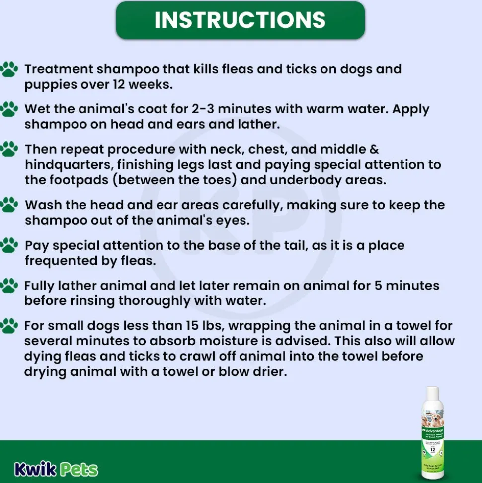 Elanco Advantage Flea & Tick Shampoo for Dogs & Puppies 8-oz