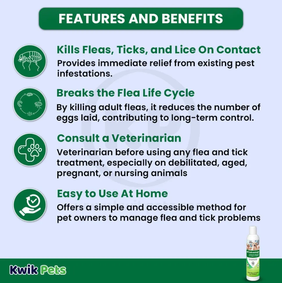 Elanco Advantage Flea & Tick Shampoo for Dogs & Puppies 24-oz