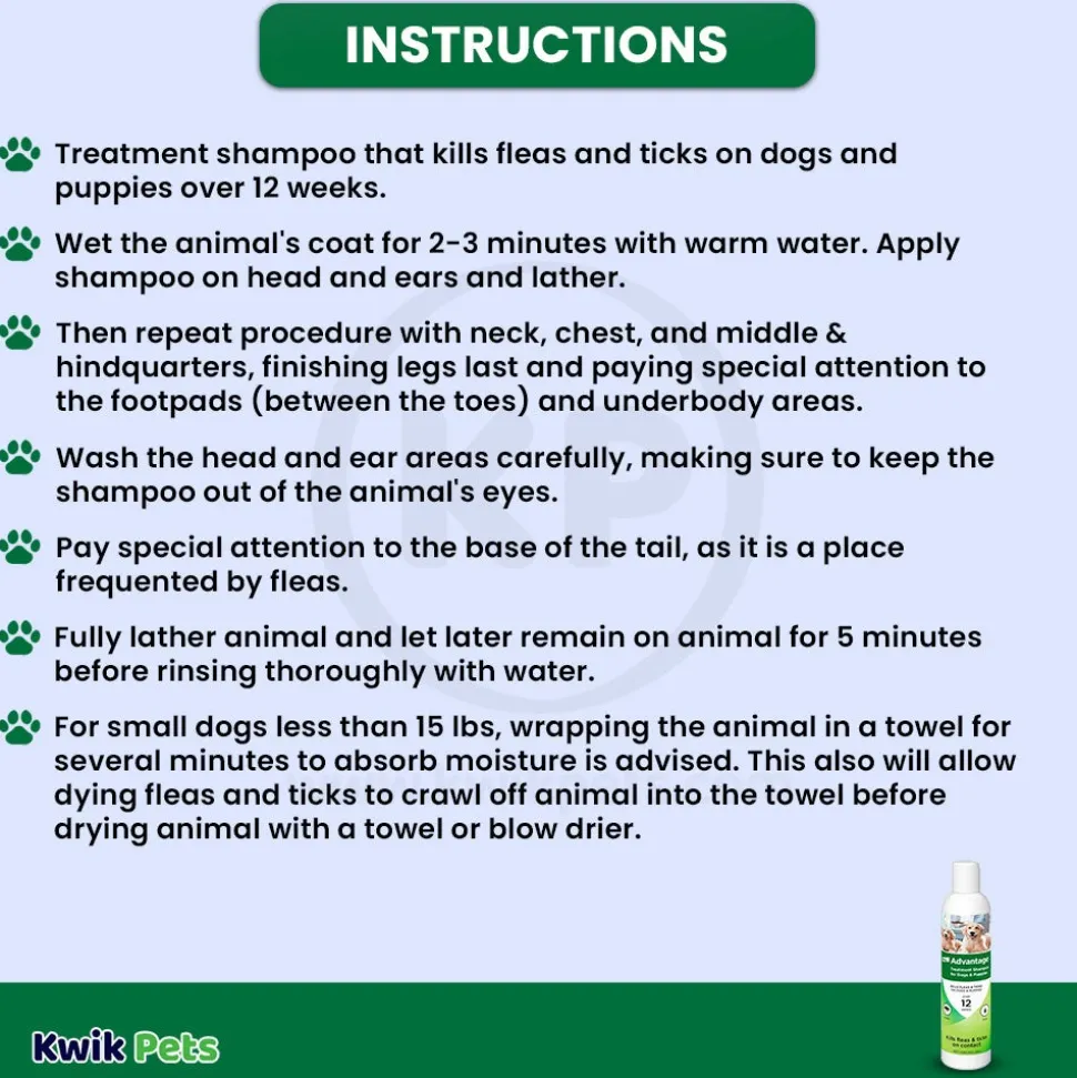 Elanco Advantage Flea & Tick Shampoo for Dogs & Puppies 24-oz