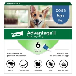 Elanco Advantage II 6-Month Supply Topical Flea Treatment & Prevention for Extra Large Dogs Over 55 lbs
