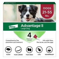 Elanco Advantage II 4-Month Supply Topical Flea Treatment & Prevention for Large Dogs 21-55 lbs