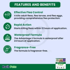 Elanco Advantage II 4-Month Supply Topical Flea Treatment & Prevention for Large Cats Over 9 lbs