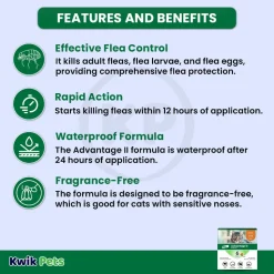 Elanco Advantage II 6-Month Supply Topical Flea Treatment & Prevention for Small Cats 5-9 lbs