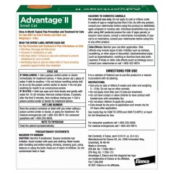 Elanco Advantage II 4-Month Supply Topical Flea Treatment & Prevention for Small Cats 5-9 lbs