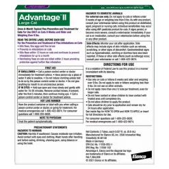 Elanco Advantage II 2-Month Supply Topical Flea Treatment & Prevention for Large Cats Over 9 lbs