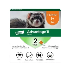 Elanco Advantage II 2-Month Supply Topical Flea Treatment & Prevention for Ferrets One Size