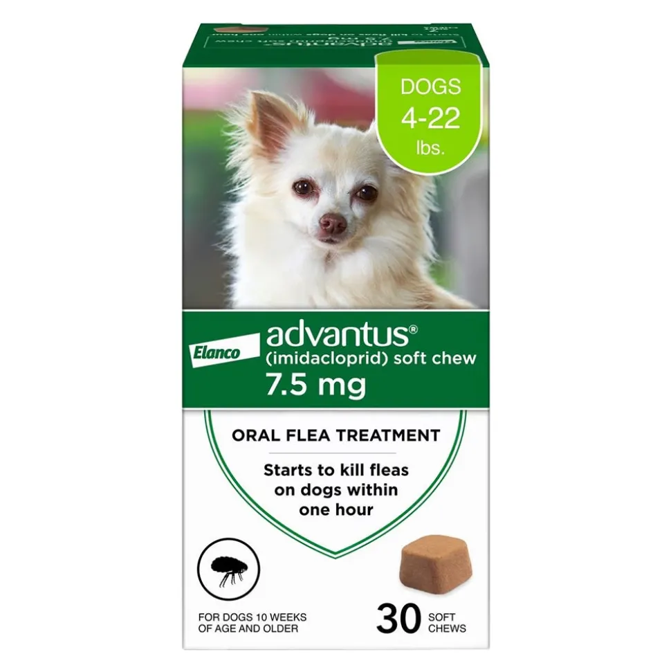 Elanco Advantus Oral Flea Treatment Soft Chews for Small Dogs 4-22 lbs 30 Count