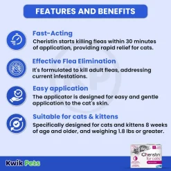 Elanco Cheristin Topical Flea Treatment & Prevention for Cats 1 Count