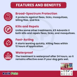 Elanco K9 Advantix II 6-Month Supply Topical Flea, Tick & Mosquito Treatment & Prevention for Extra Large Dogs Over 55 lbs