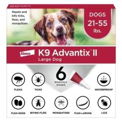 Elanco K9 Advantix II 6-Month Supply Topical Flea, Tick & Mosquito Treatment & Prevention for Large Dogs 21-55 lbs