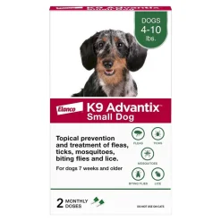 Elanco K9 Advantix 2-Month Supply Topical Flea & Tick Treatment & Prevention for Small Dogs 4-10 lbs