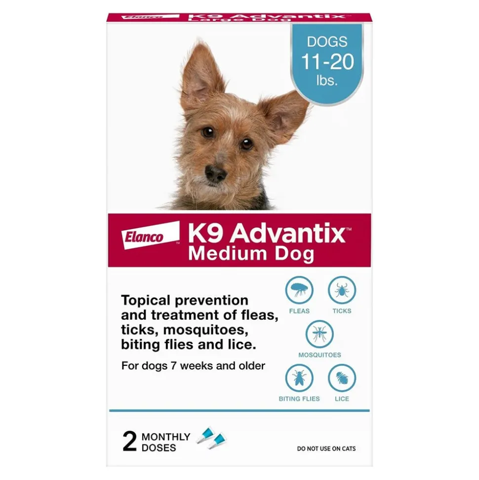 Elanco K9 Advantix 2-Month Supply Topical Flea & Tick Treatment & Prevention for Medium Dogs 11-20 lbs