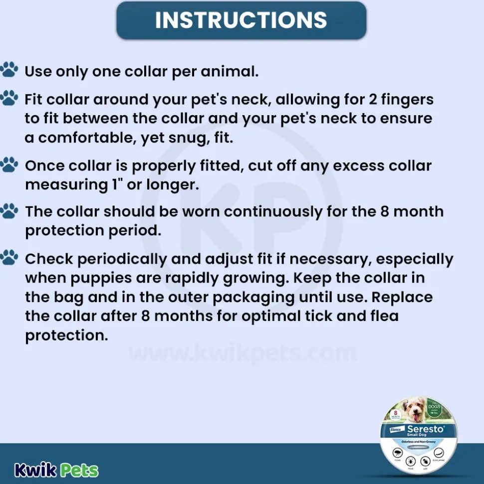Elanco Seresto Flea & Tick Treatment & Prevention Collar for Small Dogs Under 18 lbs