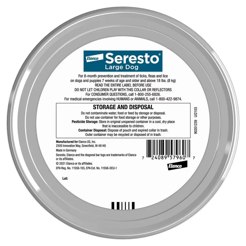 Elanco Seresto Flea & Tick Treatment & Prevention Collar for Large Dogs Over 18 lbs