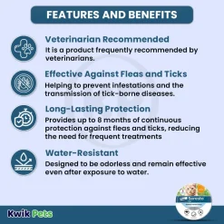 Elanco Seresto Flea & Tick Treatment & Prevention Collar for Cats 8 Months Protection One Size