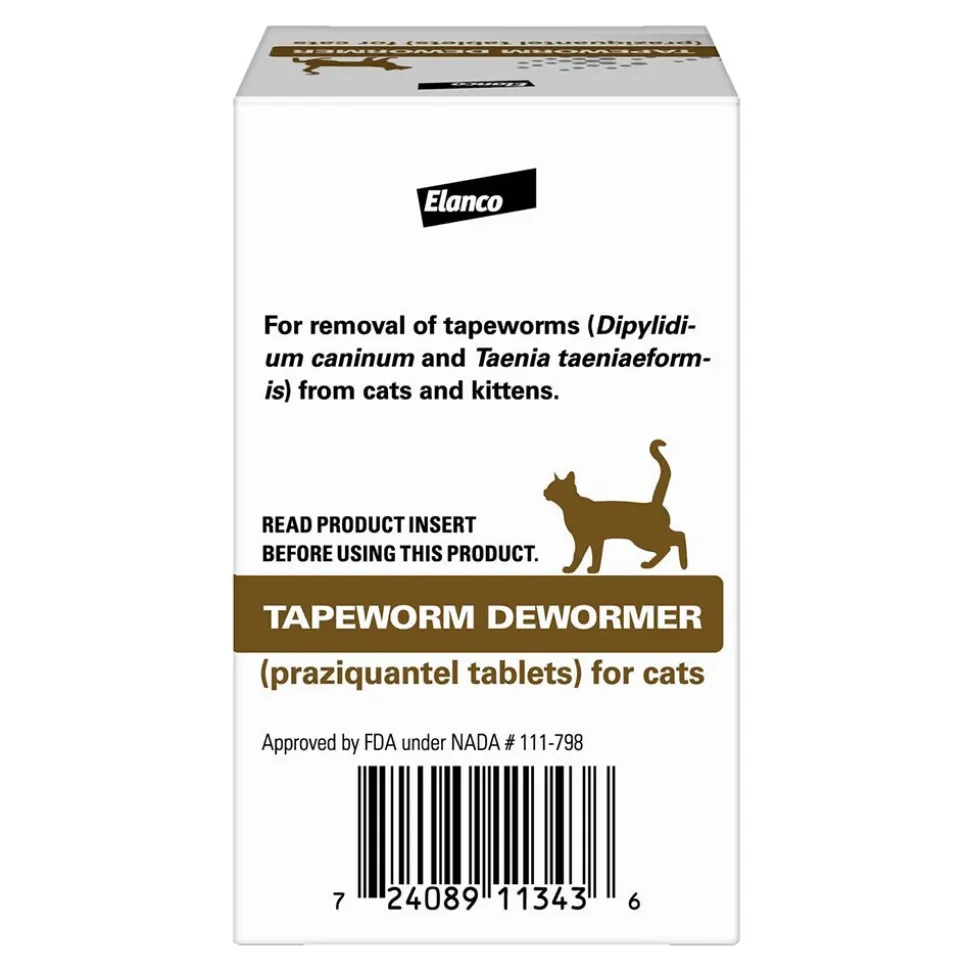 Elanco Tapeworm Dewormer (praziquantel tablets) for Cats & Kittens 3 Count