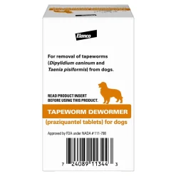 Elanco Tapeworm Dewormer (praziquantel tablets) for Dogs & Puppies 5 Count