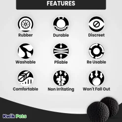 Equine Healthcare International Pony Pomms Horse Ear Plugs Black 2 Count
