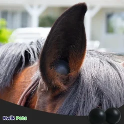 Equine Healthcare International Smooth Style Pomms Horse Ear Plugs Black 4 Count